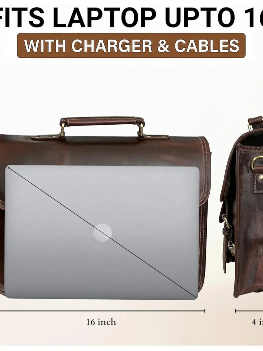 Men's Mulbery Genuine Leather Crossbody Adjustable Strap Messenger Hand Bag